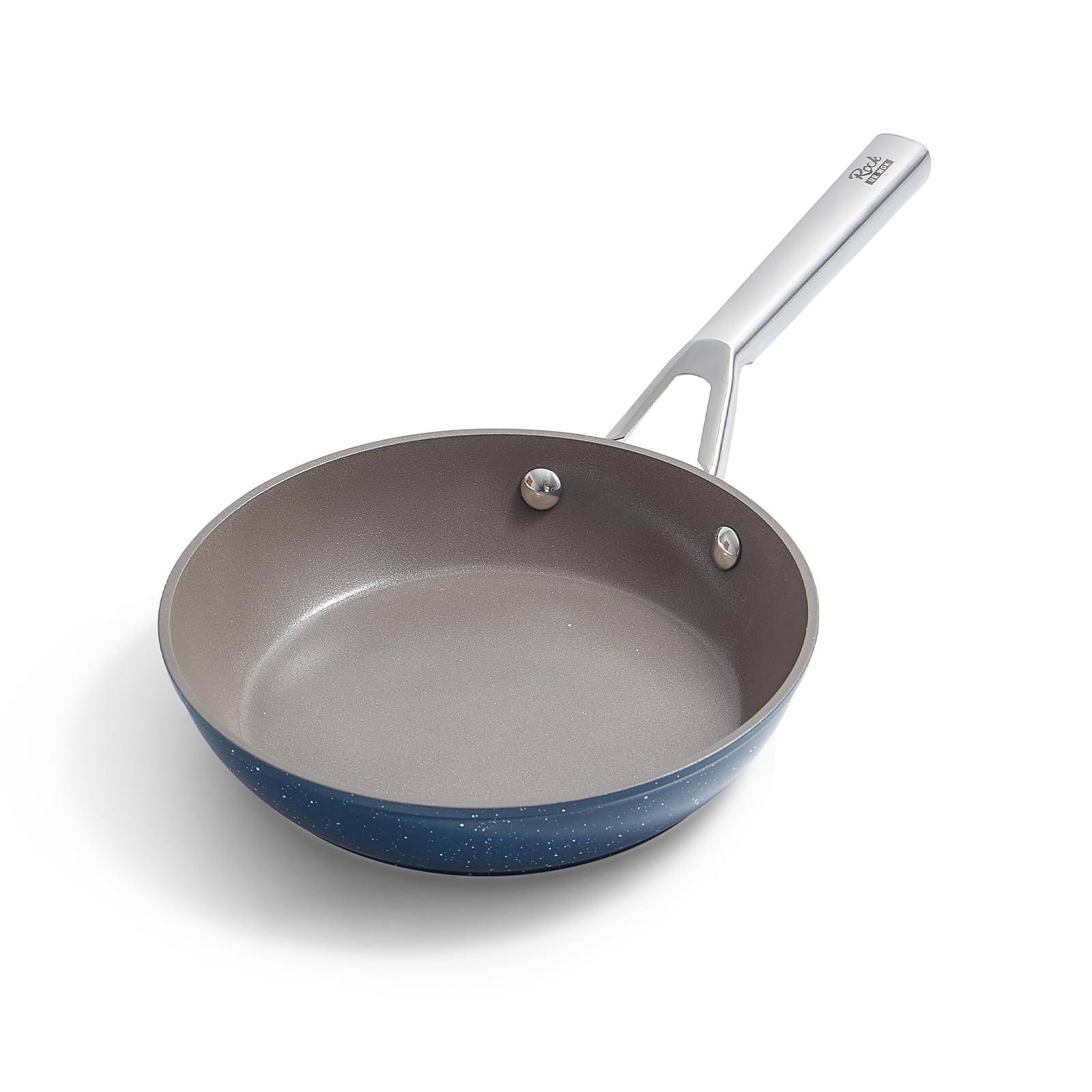 ROCKURWOK8-inch Nonstick Ceramic Small Frying Pan, Durable and Safe for Induction, Oven and Dishwasher, Ideal for Omelet and Egg, Sapphire Blue
