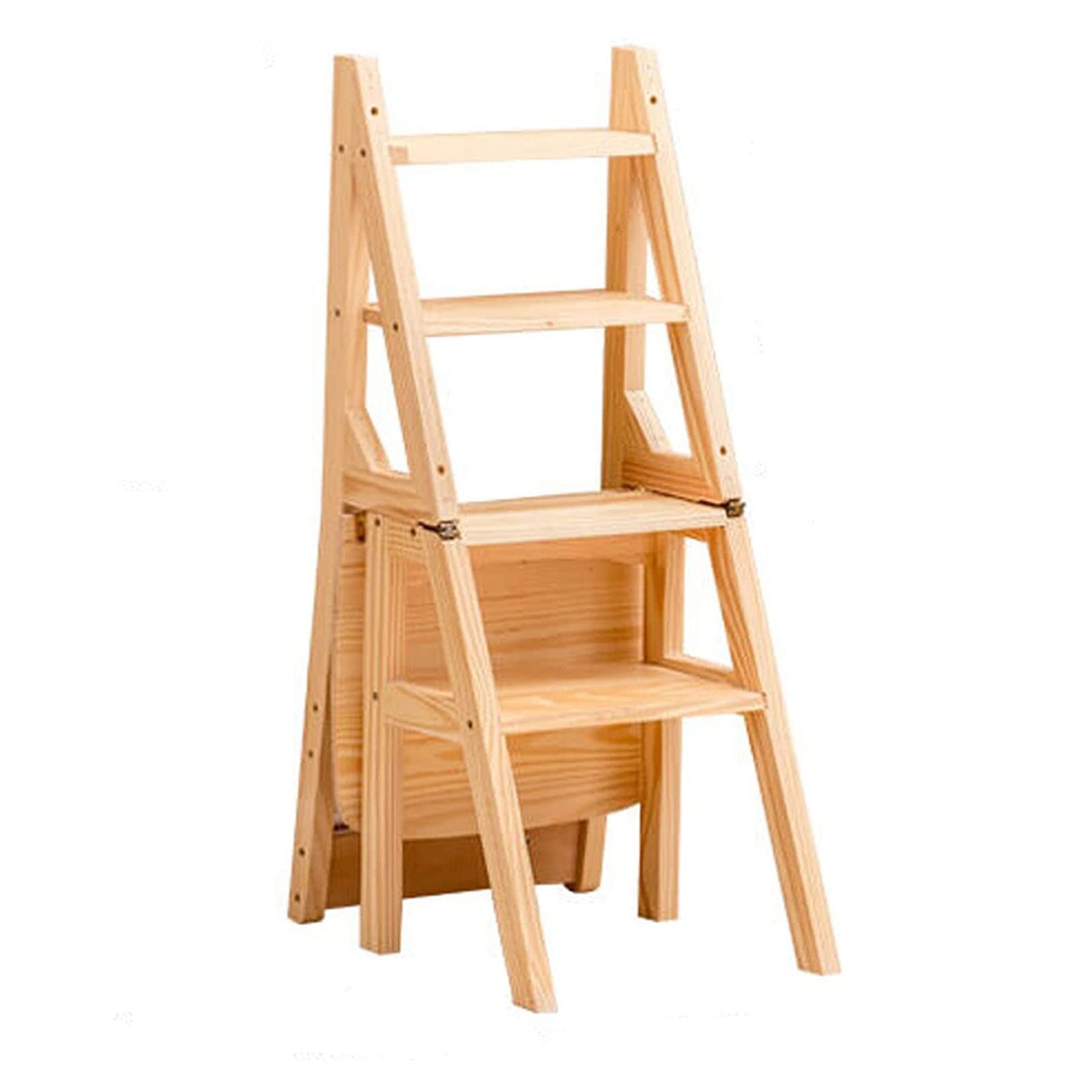 Chaise-échelle portable en bois massif, artisanat d'intérieur