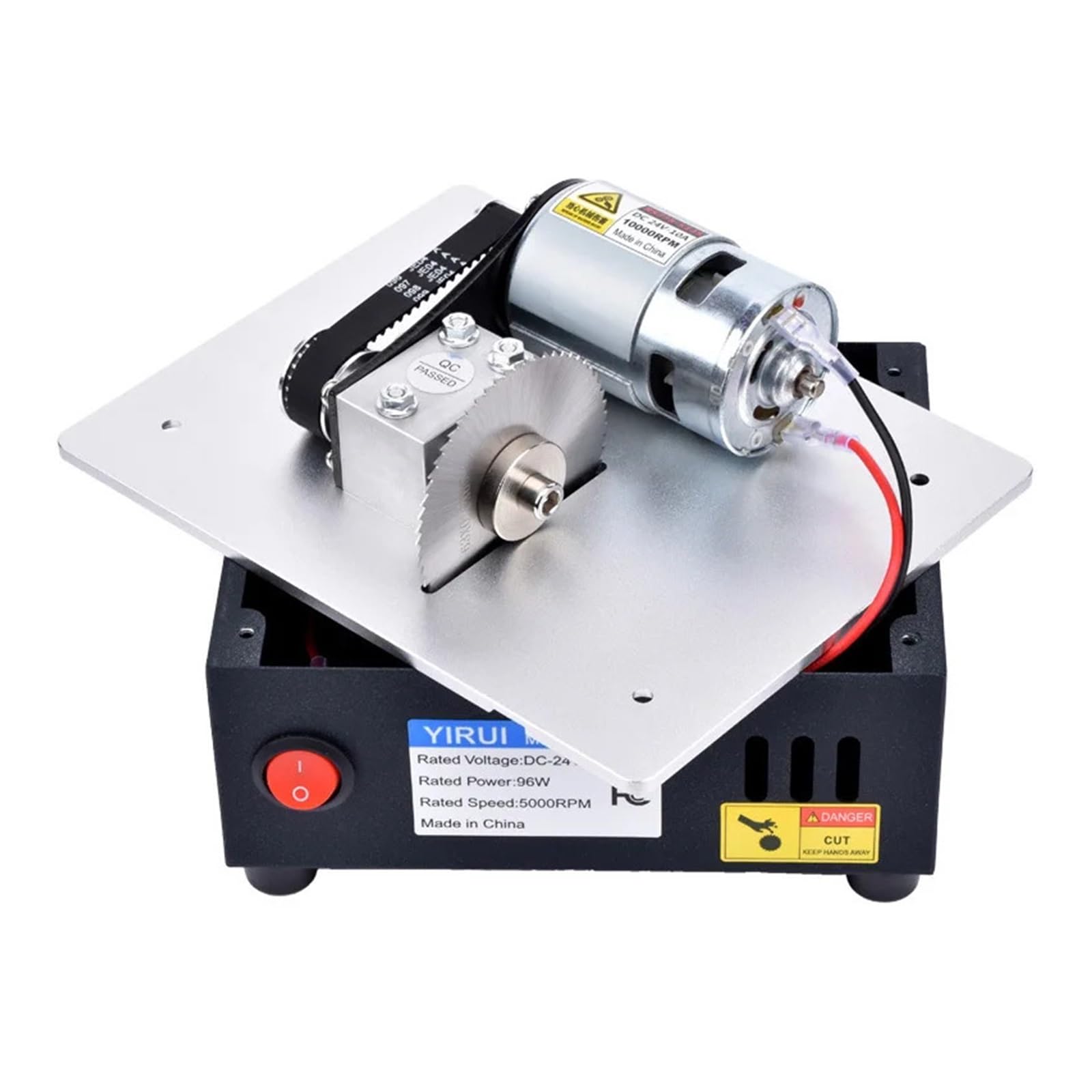 Mini sierras de mesa de 96W, sierra de banco eléctrica, modelo DIY, cortadora doméstica, Motor 775, hoja de 63mm para trabajar(S2)