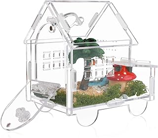 Premium Acrylic Jumping Spider Enclosure,Tarantulas & Praying Mantis - Versatile Spider Enclosure with Accessories, Ideal for Chameleon Cages, Cricket Keepers, and Bug Habitats