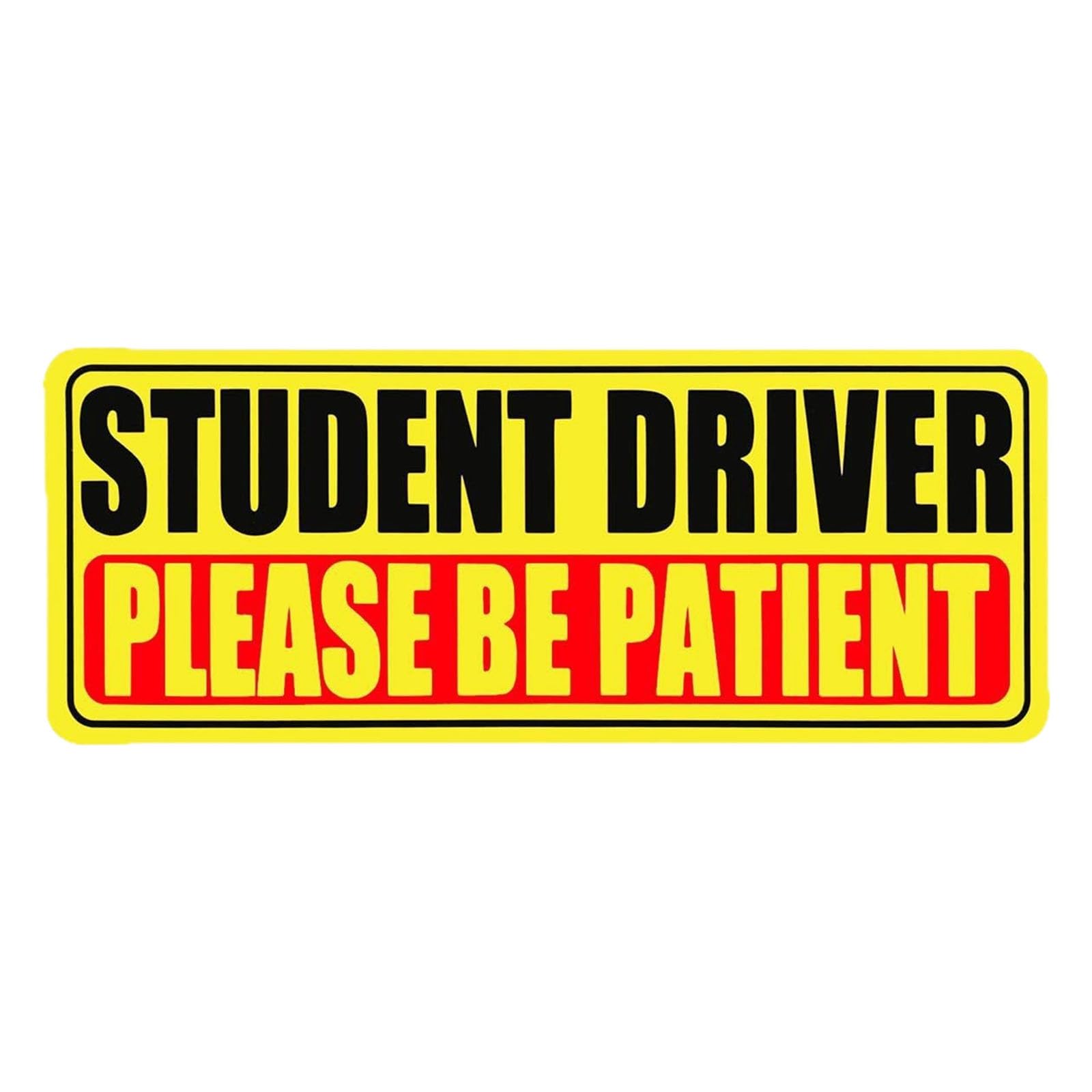 Student Driver Warning Magnets Sign Waterproof Reflective Bumper Decals for Cars Trucks Beginner Driver Reflective Car Decal