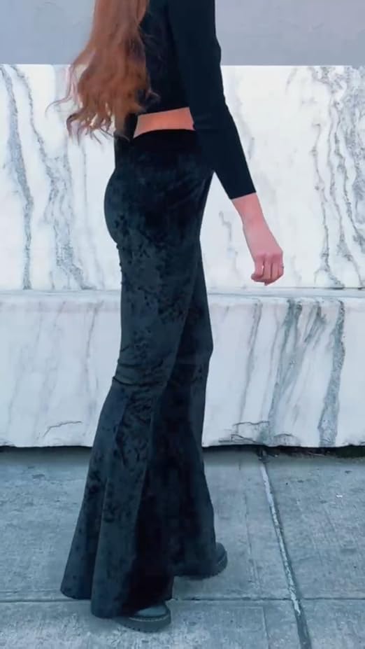 Amazon.com: Daisy Del Sol Crushed Velvet High Waisted Comfy Soft