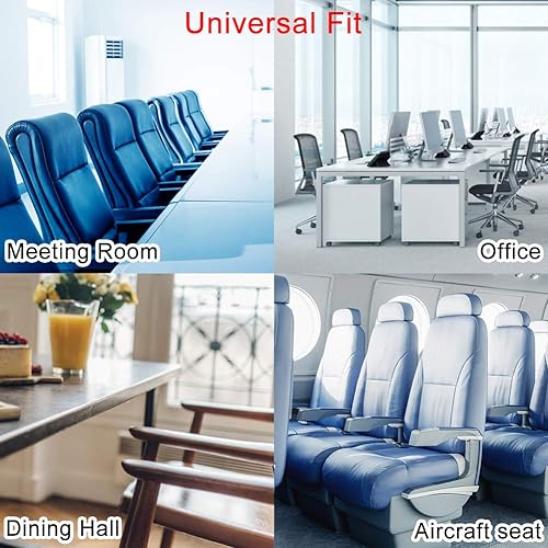 Miniatura 6 de Fdit 1 par de fundas extraíbles para reposabrazos de silla, protector elástico para sillón de oficina (dorado)