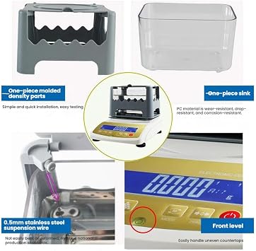 Electronic Gold Purity Tester, 300K/300g LCD Display Analyzer for Jewelry, Bank Precision Testing Tool