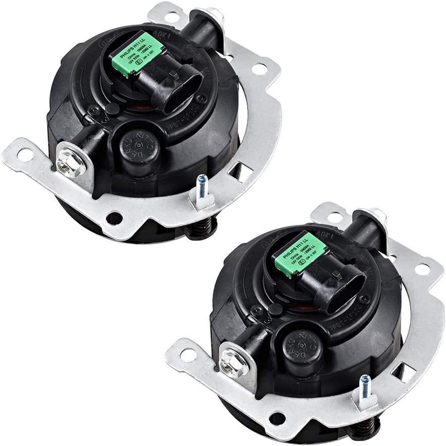 Astra Depot Pair Fog Lamp H11 55W Glass Lens Halogen Bulb Fog Light Assembly LH=RH Compatible with Mitsubishi Outlander RVR ASX Fits OE 8321A467