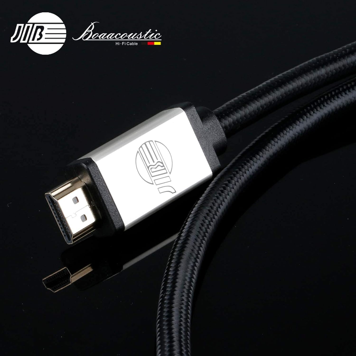 BOAACOUSTIC JIB Cavo HDMI 2.0 3 Metri: Ad Alta Velocità 4K, Intrecciato, Con Supporto Ethernet E ARC - 3