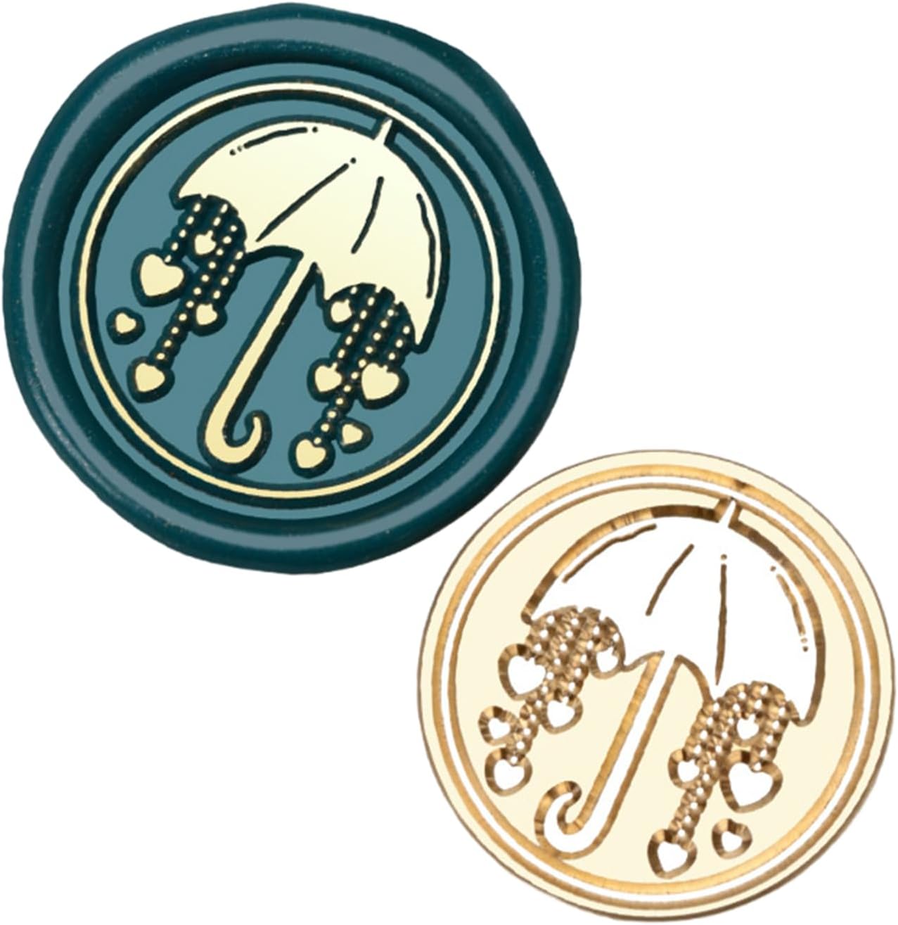 10Pcs Embossed Seal Stamp Head Scrapbooking Head for Appreciation Card Invitations Envelope Embellishment Seal