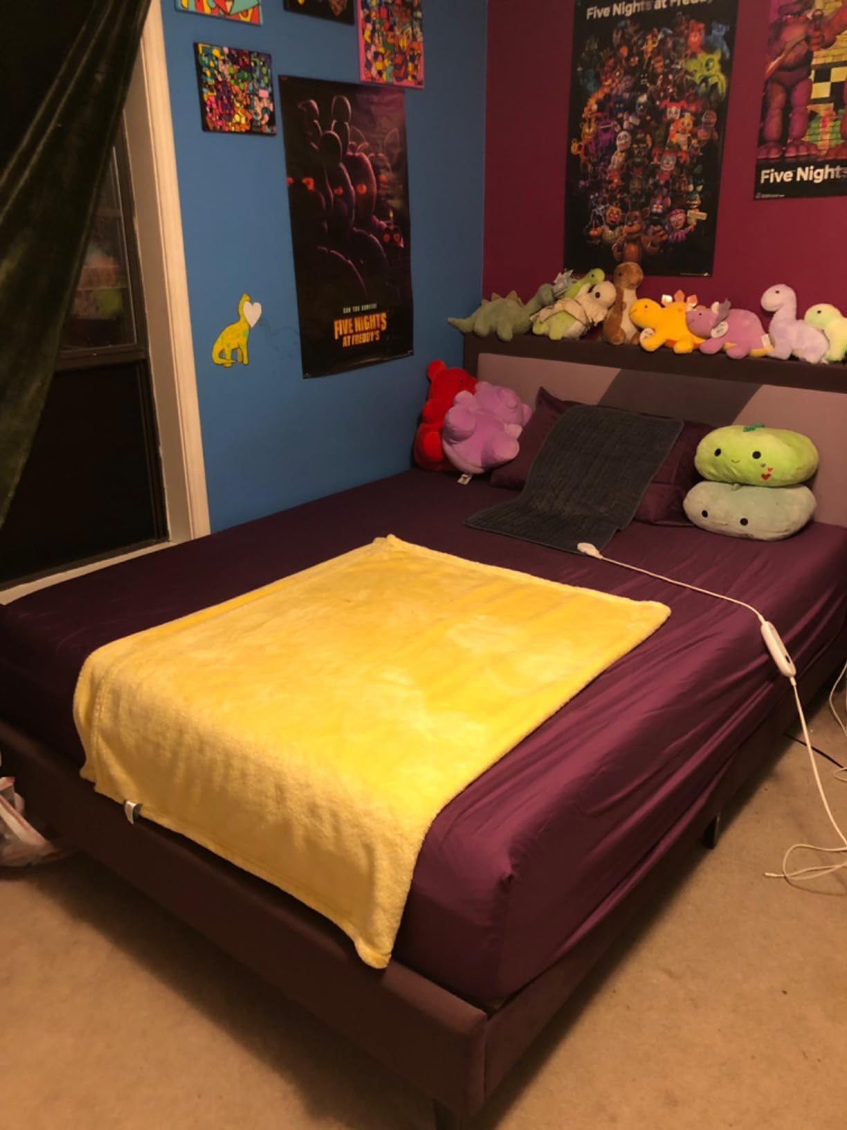 Homhougo Full Bed Frame, Tufted Platform Bed Frame with