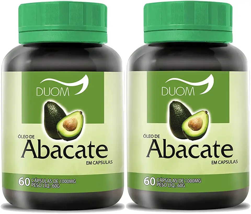 Óleo de Abacate 60cps 1000mg Duom | Kit 2 Frascos