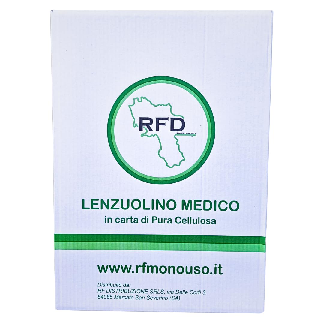 Rotolo Lettino Medico Carta Doppio velo Imbustato Singolarmente - 24 Rotoli - Offerta Lenzuolino estetica in Pura Cellulosa Made in Italy per estetista massaggio terapie