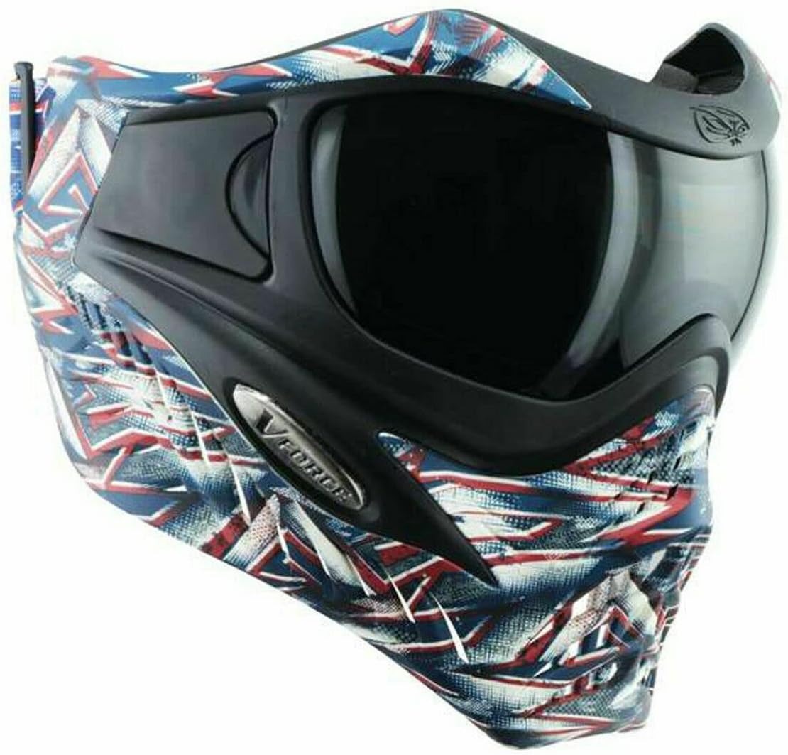 Vforce paintball VForce Special Edition Grill Paintball Mask Goggle - Spangled Hero w/Smoke & Clear Lens Red, Blue, White : Sports & Outdoors
