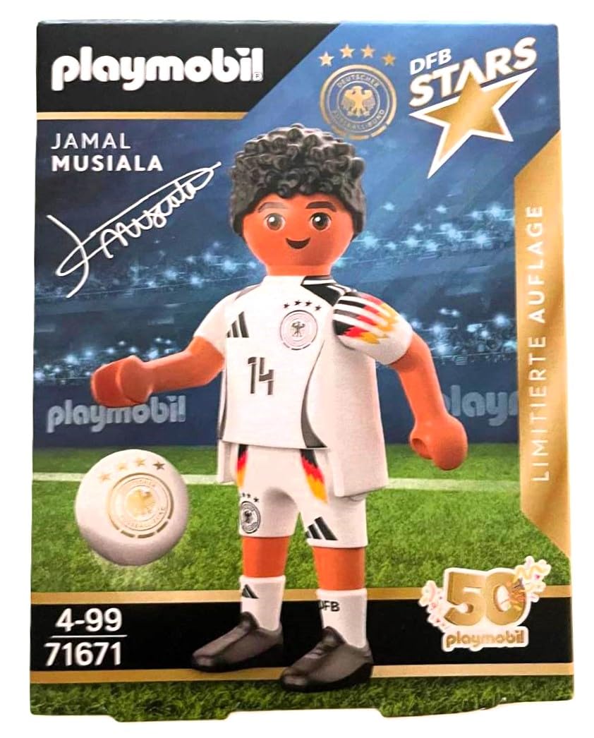 PLAYMOBIL DFB Stars Spielerfiguren zur Auswahl - Limitierte Auflage zur EM 2024 (71671 - Jamal Musiala)