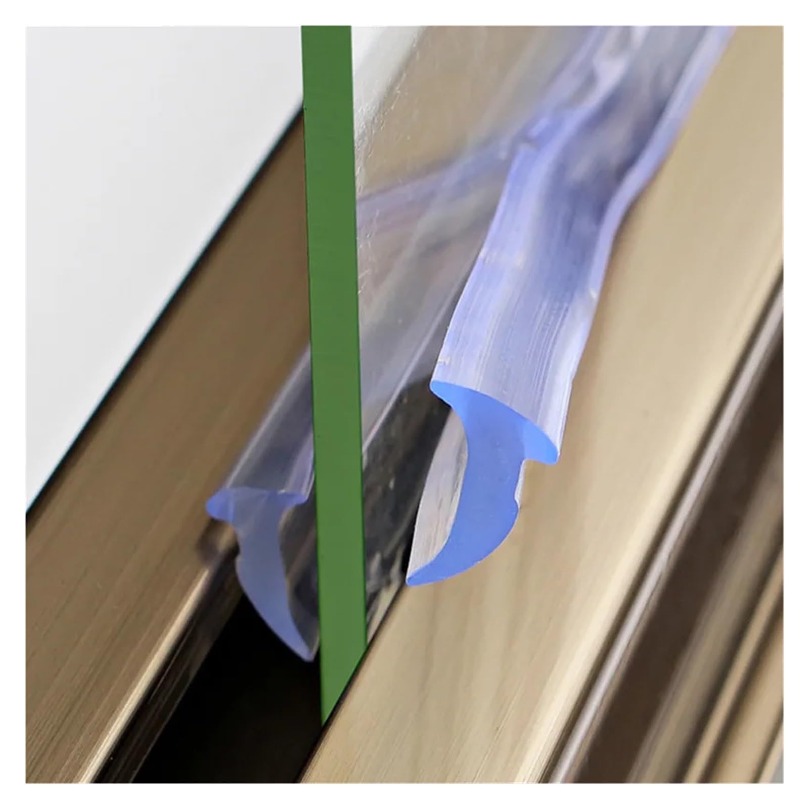 Guarnizione Doccia Sottoporta Sigillo fisso trasparente in PVC 5M | Striscia di tenuta for hardware domestico for isolamento acustico for porta del bagno(Transparent 4.5mm 5M)