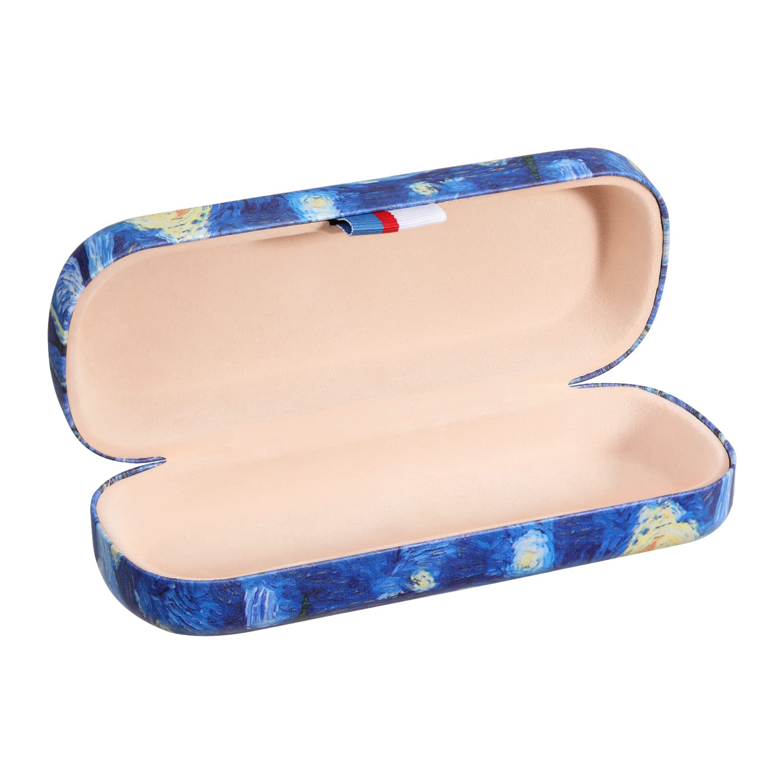 MoKoCaja Protectora Rígida de Gafas de PU, Estuche de Anteojos Universal con Paño de Limpieza, Organizador Portátil con Cinta para Almacenar Gafas de Lectura Gafas Ópticas Gafas de Sol