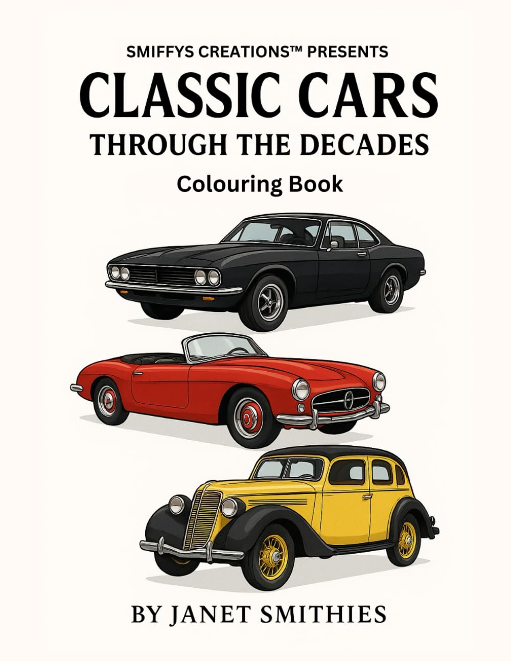 Classic Cars Through the Decades: Colouring Book