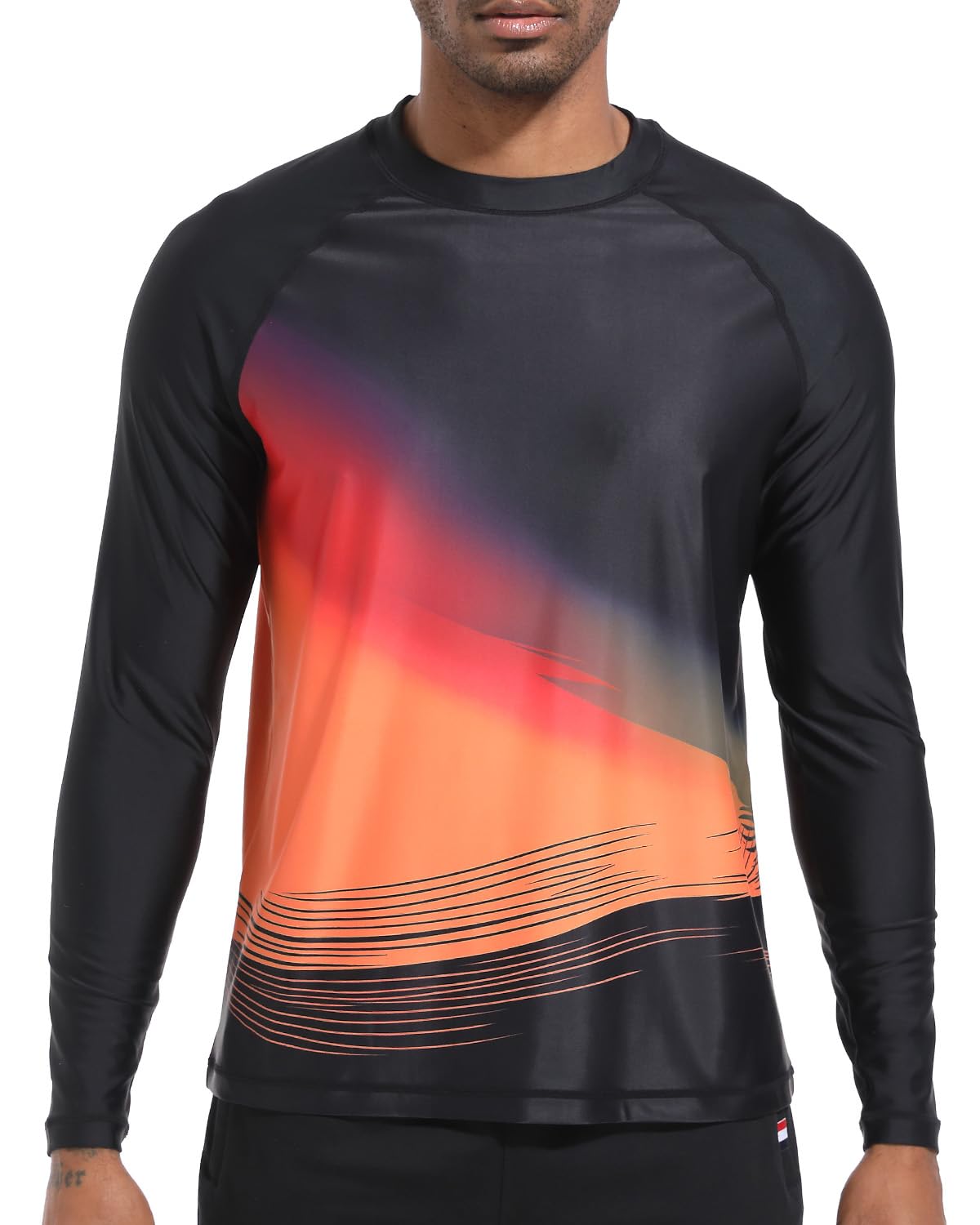 VAYAGER Herren Schwimmshirts UPF 50+ Rashguard Langarm Schnelltrocknendes T-Shirt Locker sitzendes Wasser Angeln UV-Schutzshirts