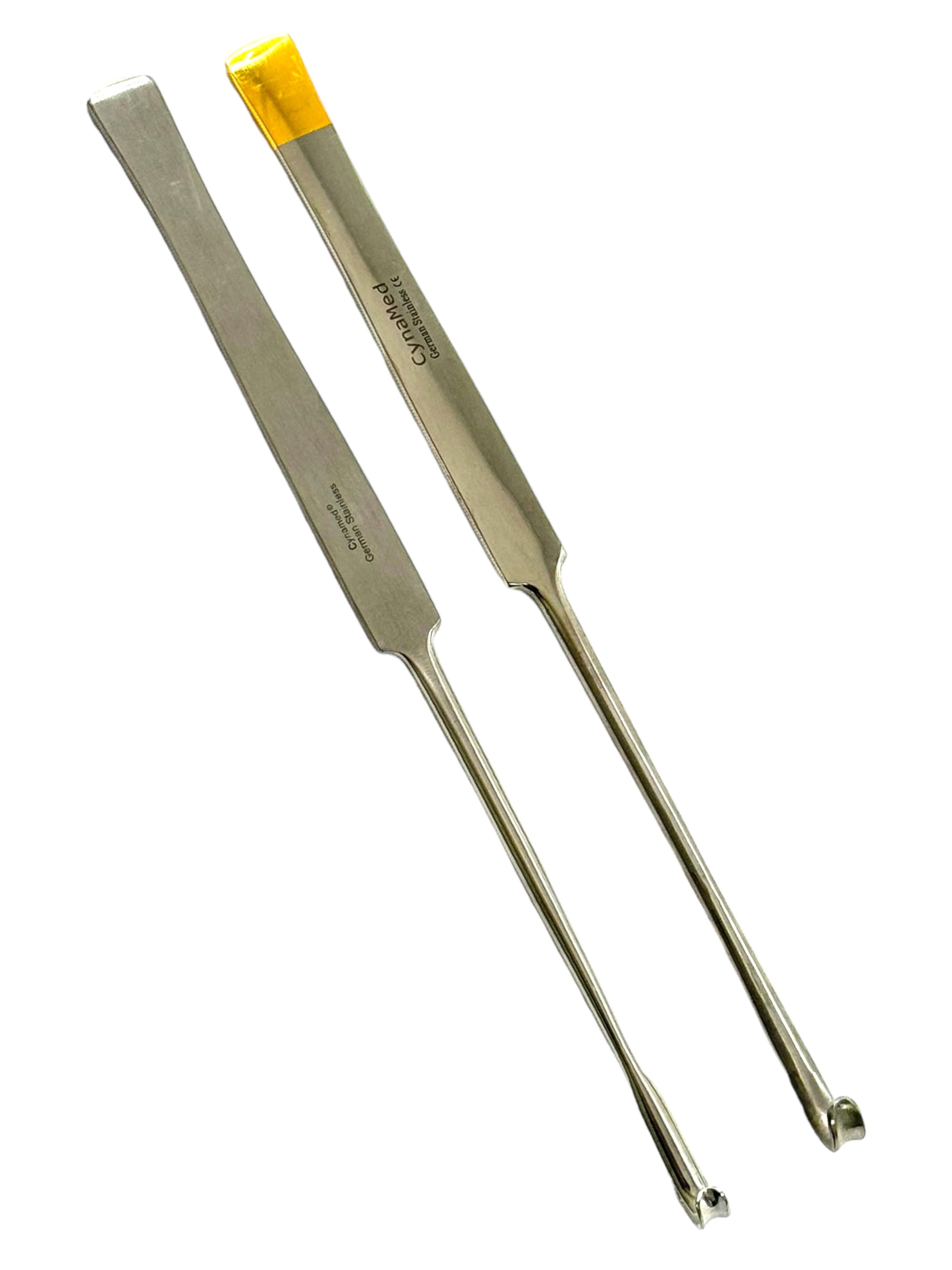 Set of 2-8in Spay Snook Hook with Flat Handle & Smooth Finish - Veterinary Spay Tool - Animal Ovaries Removal Hook - German Stainless Steel Construction