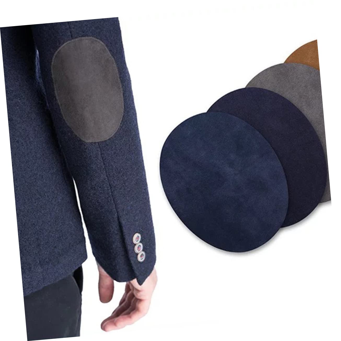 TEHAUX 75stücke Schwarze Wildlederstoff Patches Selbstklebende Bügelpatches Für Kleidung Zum Reparieren Und Dekorieren Von Pullovern Jeans Und Jacken Für -projekte