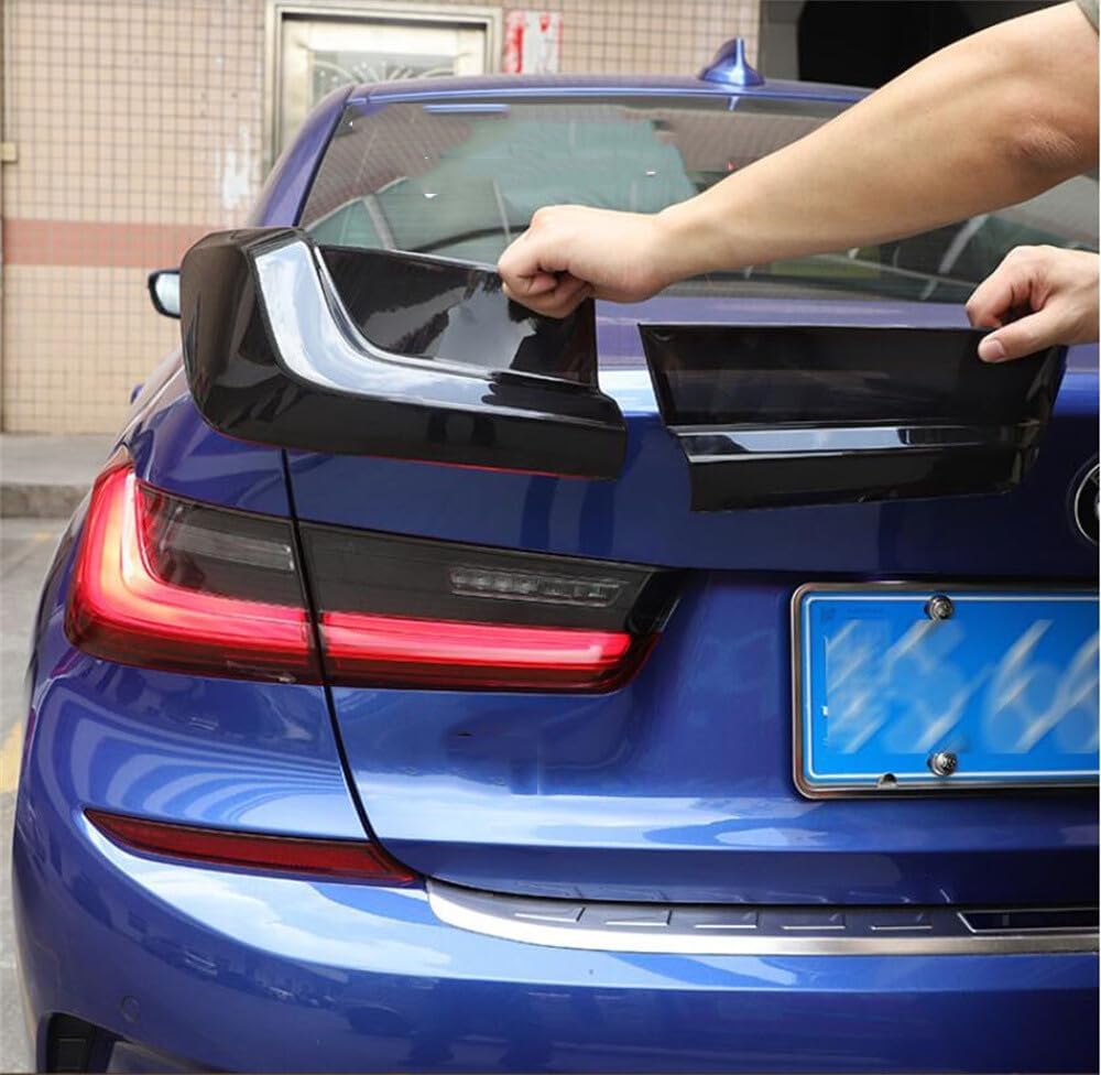 Smoked Black ABS Car Exterior Rear Tail Light Lamp Guard Cover Trim Fit forBM@ 3 Series G20 G28 2019 2020 2021 2022 2023 2024