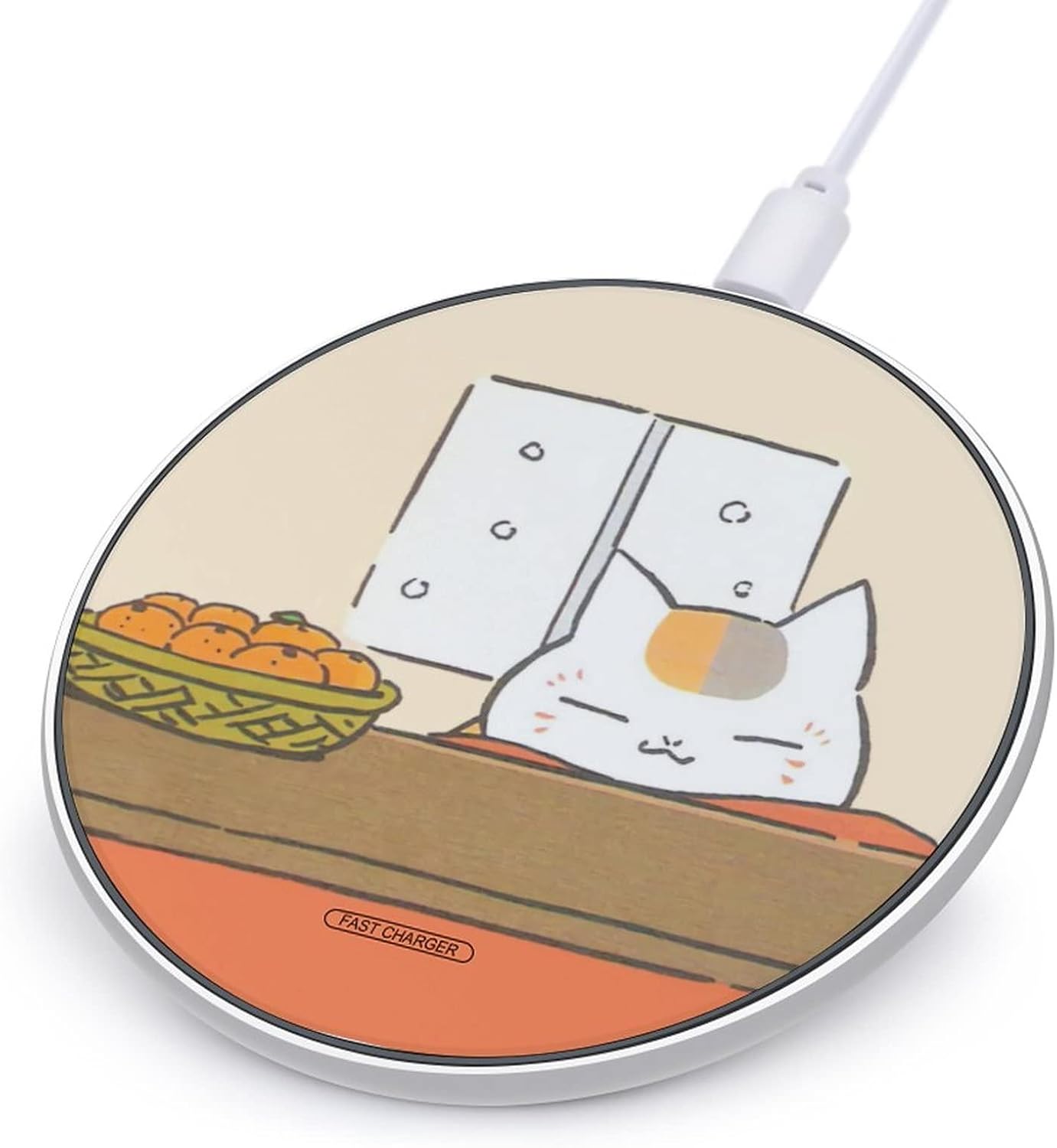 夏目友人帳 ニャンコ先生 ワイヤレス充電器 急速 最大10w出力 置き充電器 無線充電器 置くだけ充電 Iphone 13 12 Se2 11 11 Pro 11promax Xs Xr X など 各機種対応 キャラクター かわいい おしゃれ 携帯電話 スマートフォン