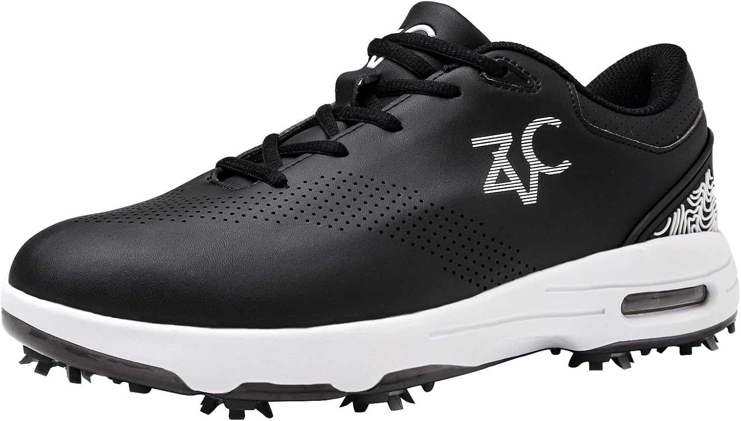 ZVC Golf Shoes Men with Spikes Non-Slip Water-Resistant Lightweight Breathable Professional Spiked Footwear Outdoor