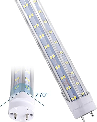 Miniatura 2 de Paquete de 25 bombillas LED T8 de 4 pies, 60 W, 6500 lúmenes, 6000 lúmenes, 6000 K, blanco frío, repuesto de tubo fluorescente de 4 pies, forma de V