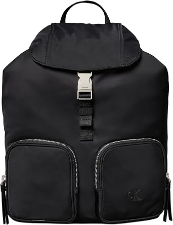 Calvin Klein 4F3133G Pocket Nylon Flap Backpack