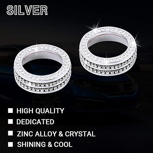 Miniatura 5 de 1797 Bling AC - Tapas para perilla de volumen para Mazda 3 CX-5 CX-9 CX-30, accesorios para aire acondicionado y radio, piezas de anillo de radio,