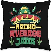 Vista 4 de Not Your Ordinary Name. Nacho Promedio Jada - Almohada de 18 x 18 pulgadas, multicolor
