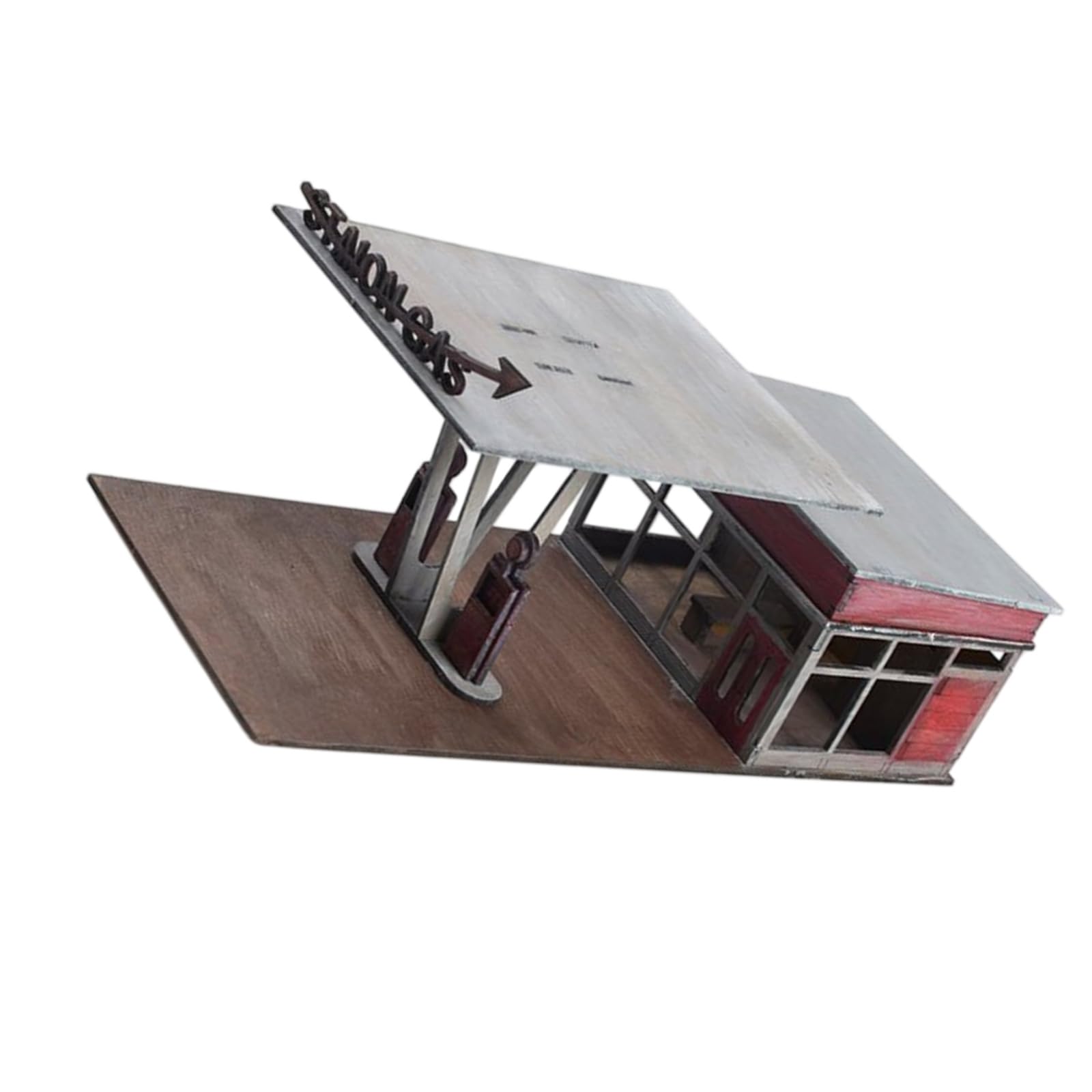 Hredwep 1:64 Scale Wooden Station Model Kits Assembly Set For Miniature Landscape Display And Adult Collector
