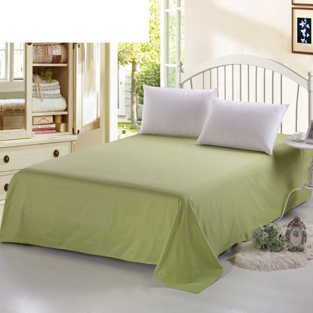 Draps doubles en coton couleur unie taille 245x270cm pour grand lit