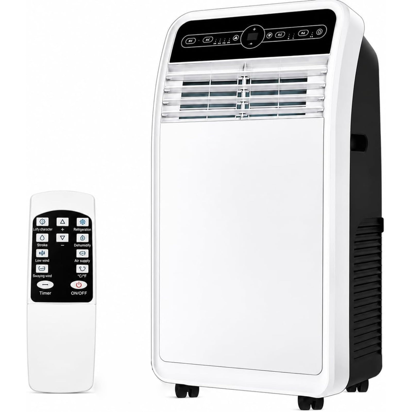 LLNWDNB 18000 BTU Portable Air Conditioner 3-In-1 Cooler Dehumidifier & Fan with 24H Timer Remote Control 3-Speed Powerful Cooling Mobile AC Unit Mute Mobile Air Conditioner for Bedroom 18000BTU