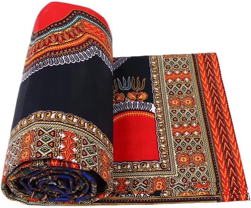 African Fabric 100% Cotton Ankara Wax Print Fabric 6 Yards Cloth for Party Dress 17