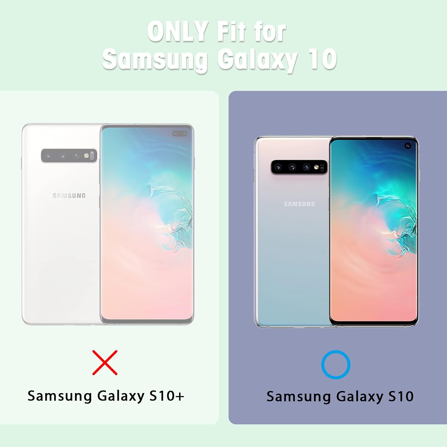 Cutebe Case for Galaxy S10,Shockproof Series Hard PC+ TPU Bumper Protective Cover for Samsung Galaxy S10 6.1 Inch 2019 Release Black