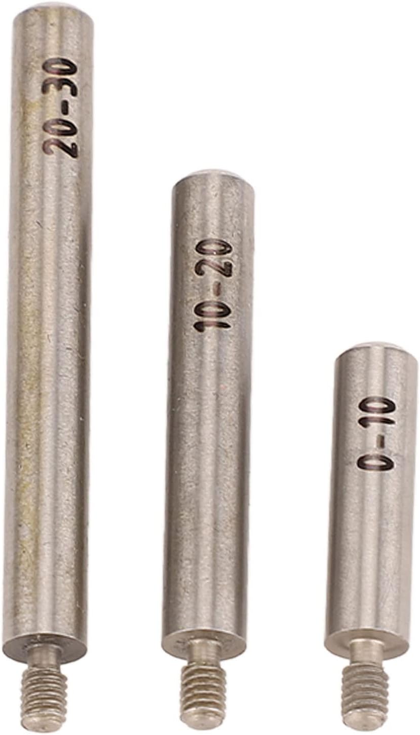 ViaGasaFamido Depth Gauge Bracket 8mm Clamping Hole Stainless steel Depth Dial Indicator Base Depth Micrometer Stand with 3Pcs Extension Rods 63*17mm