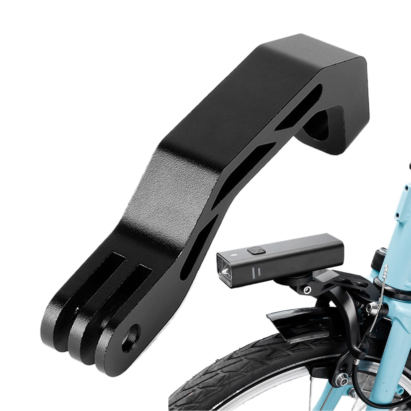 Soporte de faro para horquilla de bicicleta resistente a vibraciones 8