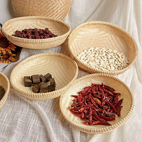 Vietnam imported bamboo basket, vegetables and fruits basket, creative fruit plate, drying bamboo screen, rice washing basket