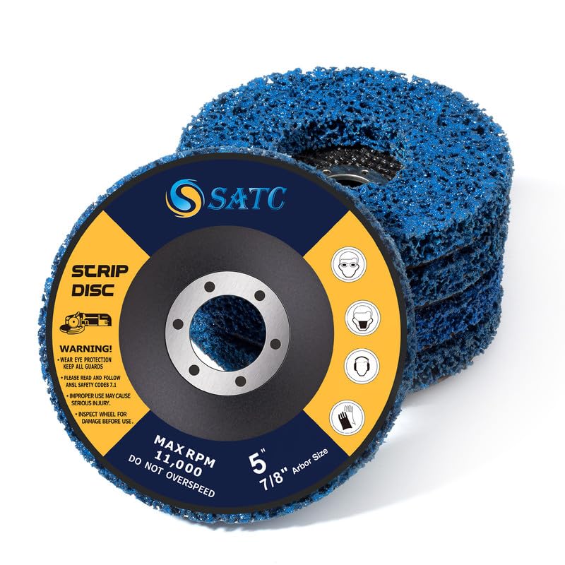 5 PCS Strip Discs 125mm Stripping Discs for Angle Grinder Paint Stripper Wheel Rust Stripper Disc Quick Abrasive Discs Paint Rust Oxidation Remover