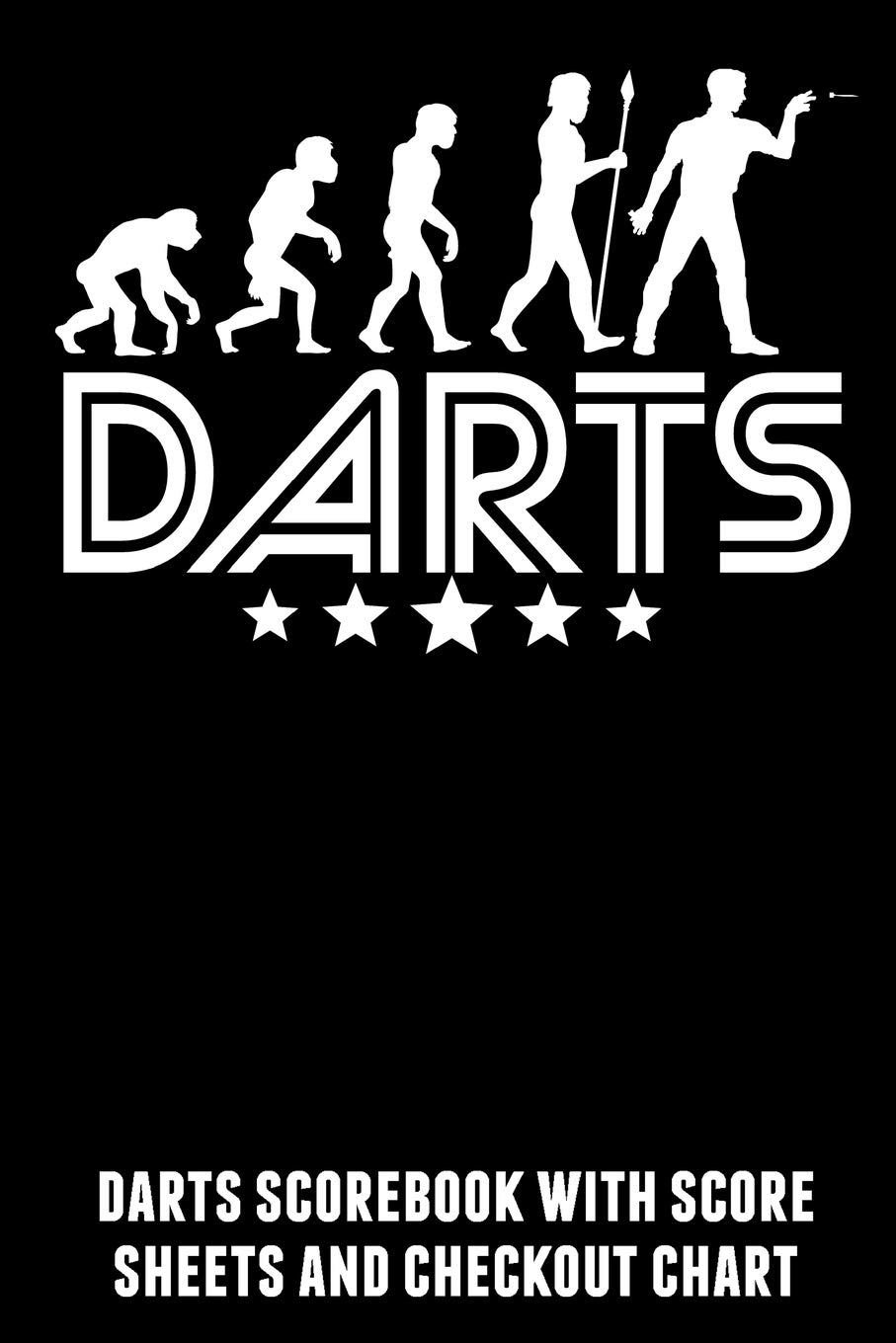 Darts: Darts scorebook with score sheets and checkout chart