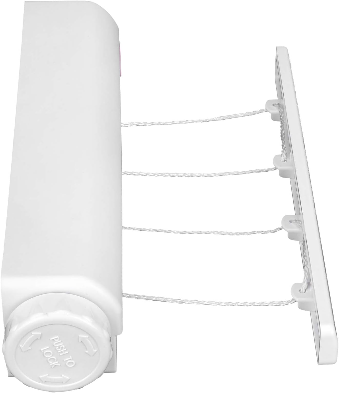 Retractable Clothesline, Outdoor Heavy Duty Parallel Adjustable Hanging Clothing Rope Plastic Clothes Drying Rack Flexible Modern Simple Wall Mounted Clothes Dryer Line for Bathrooms(Four Ropes)