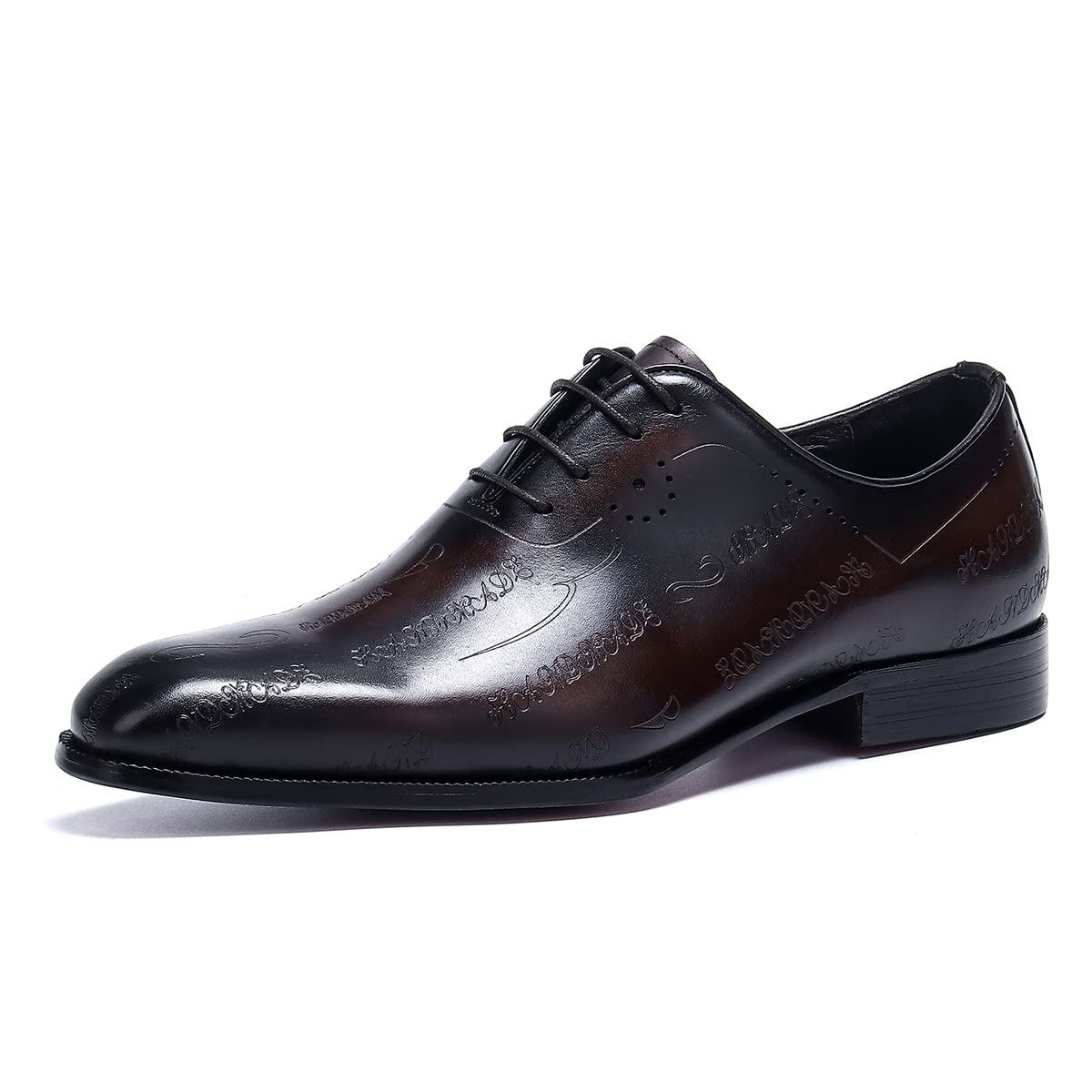 Oxfords Fatte a Mano in Pelle Bovina da Uomo Scarpe da Abito Banchetto Matrimonio Scarpe Stringate Basse Formali