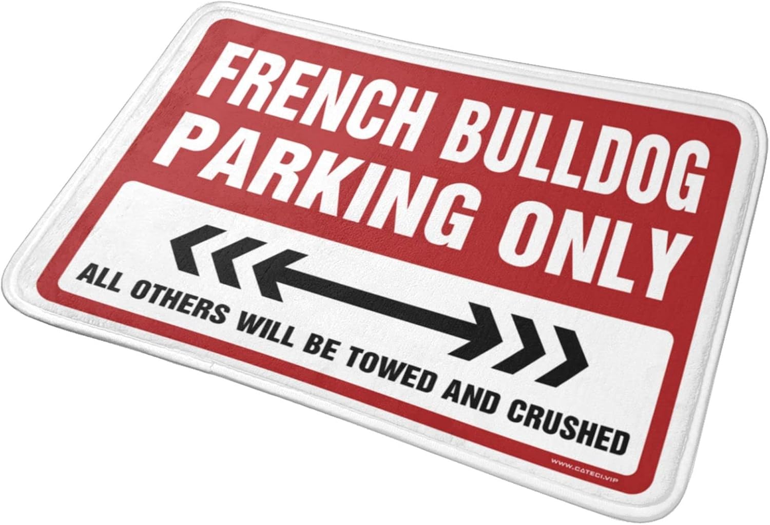 Spring Kitchen Mats French Bulldog Parking Only Rug Plain Door Mat for Crafts Entry Mats Indoor Home(Size:65X90CM), EHFPBCAWB-65X90CM