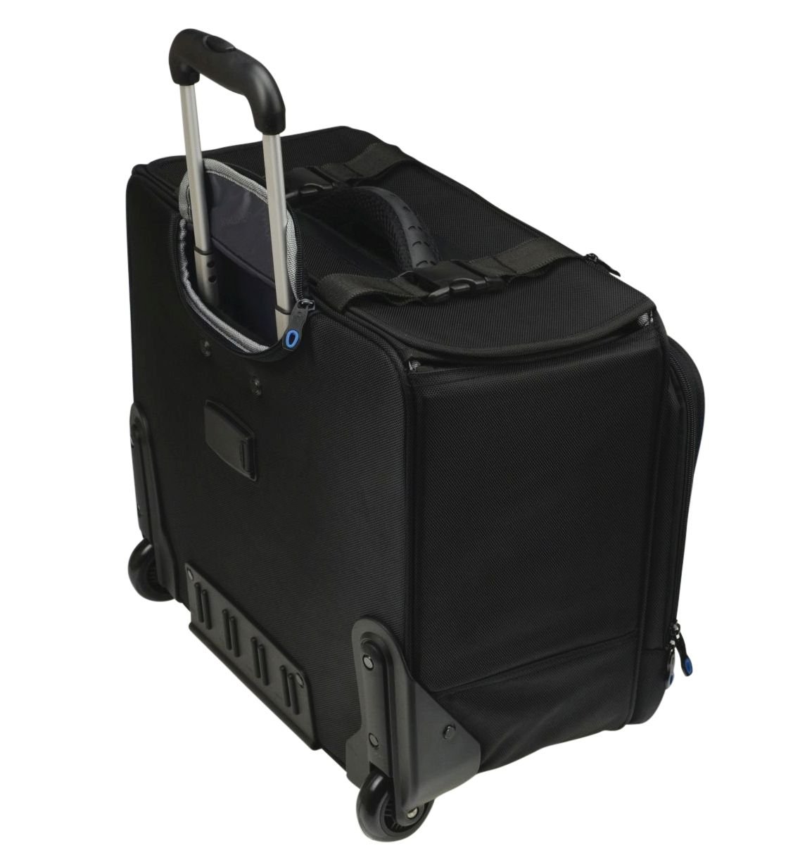 46108 Businesstrolley Pioneer, Laptoptrolley für Notebooks, Koffer mit arretierbarem Teleskoptrolleysystem, Laptoptasche aus Polyester, Tasche mit 2 Skaterrollen, Trolley