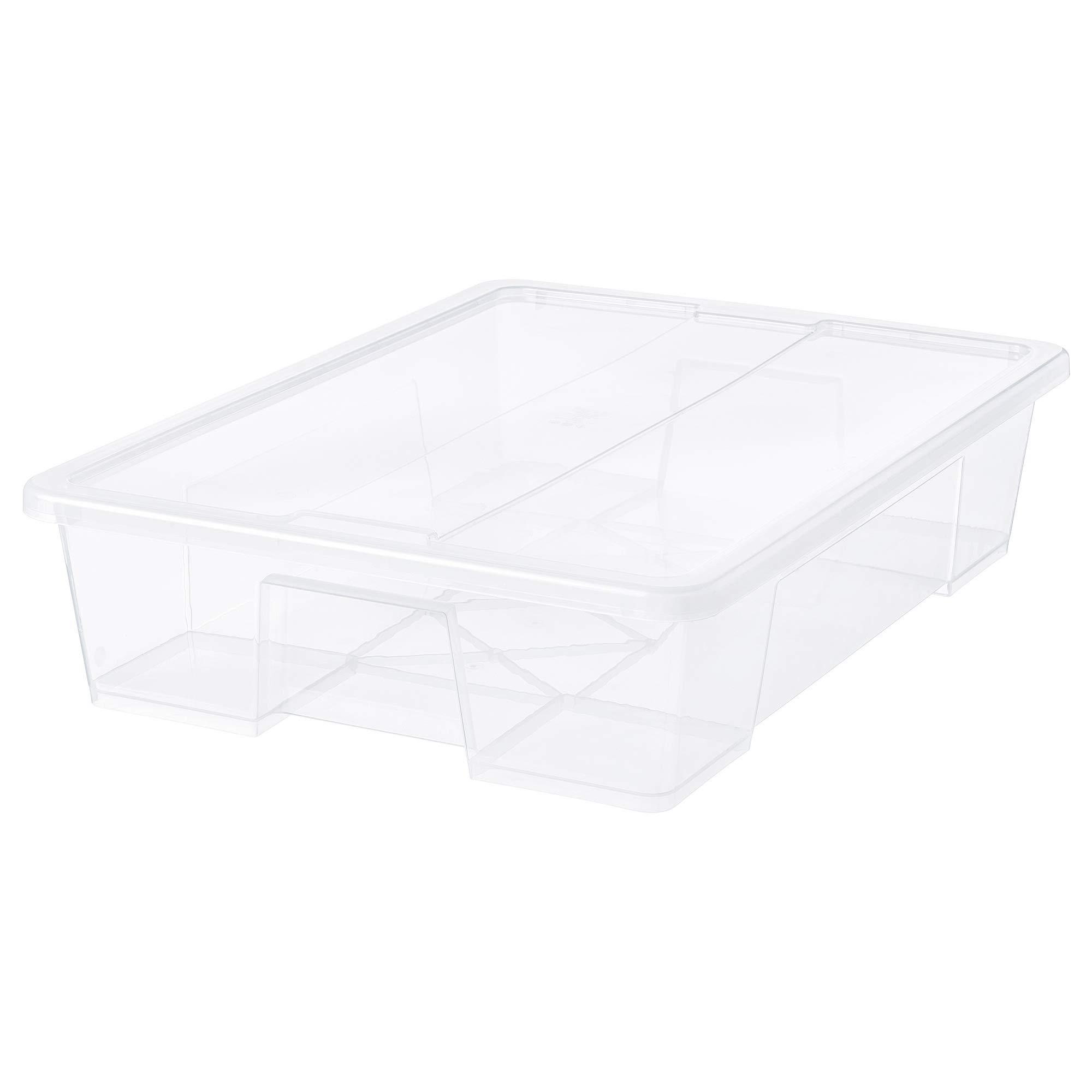 Boîte en plastique transparent SAMLA 55 litres grand bac de rangement avec couvercle