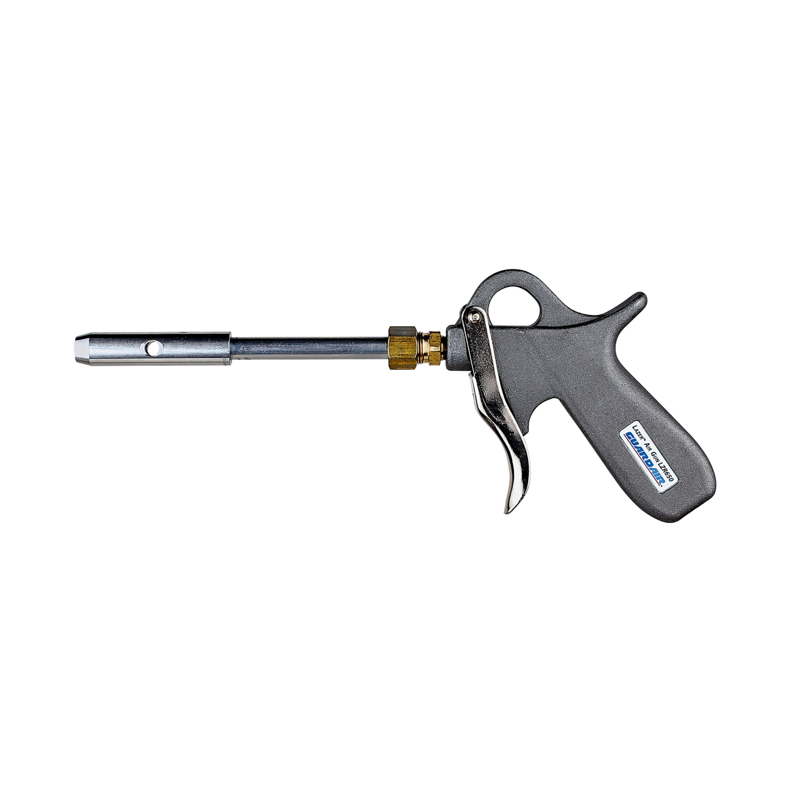 Guardair Pistola ad aria di sicurezza con impugnatura a pistola, ugello Venturi in alluminio con estensione da 30,5 cm, ingresso FNPT da 1/4", leggera e struttura interamente in metallo