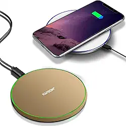 Carregador Rápido sem fio 15W compatí vel com iPhone 16 15 14 13 12 11 Pro Max/Mini/Plus/XR/X/8, Max Fast Wireless Pad Mat para Samsung Galaxy S23/S22/S21/S20/S10 Amarelo