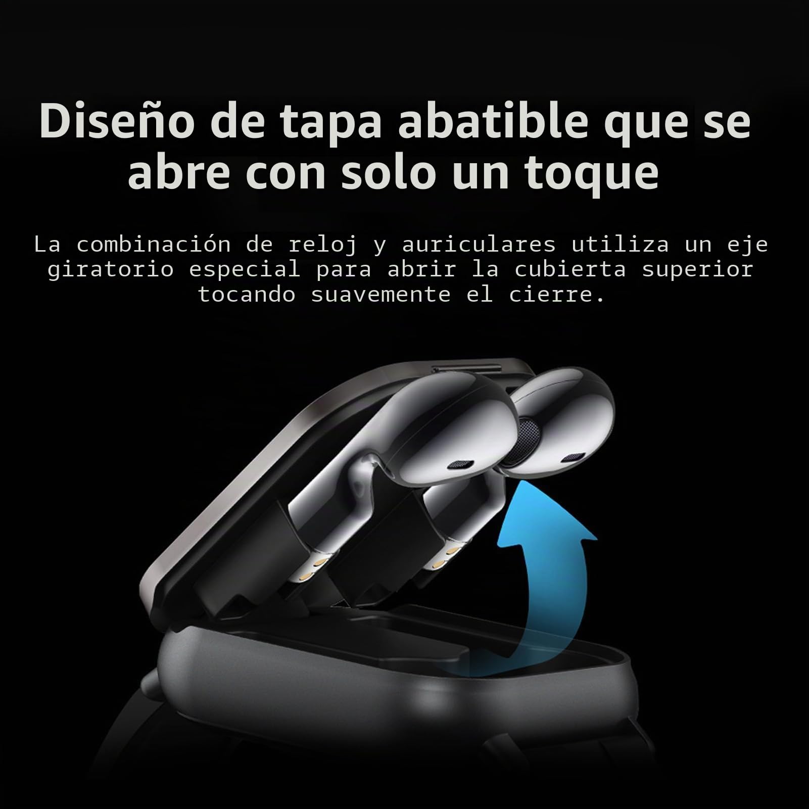 YUEHISY Reloj Inteligente con Auriculares, Reloj Inteligente HD de 2,01 Pulgadas, Rastreador de Salud y Fitness para Hombres y Mujeres (Responder/Hacer Llamadas), Reloj Deportivo para