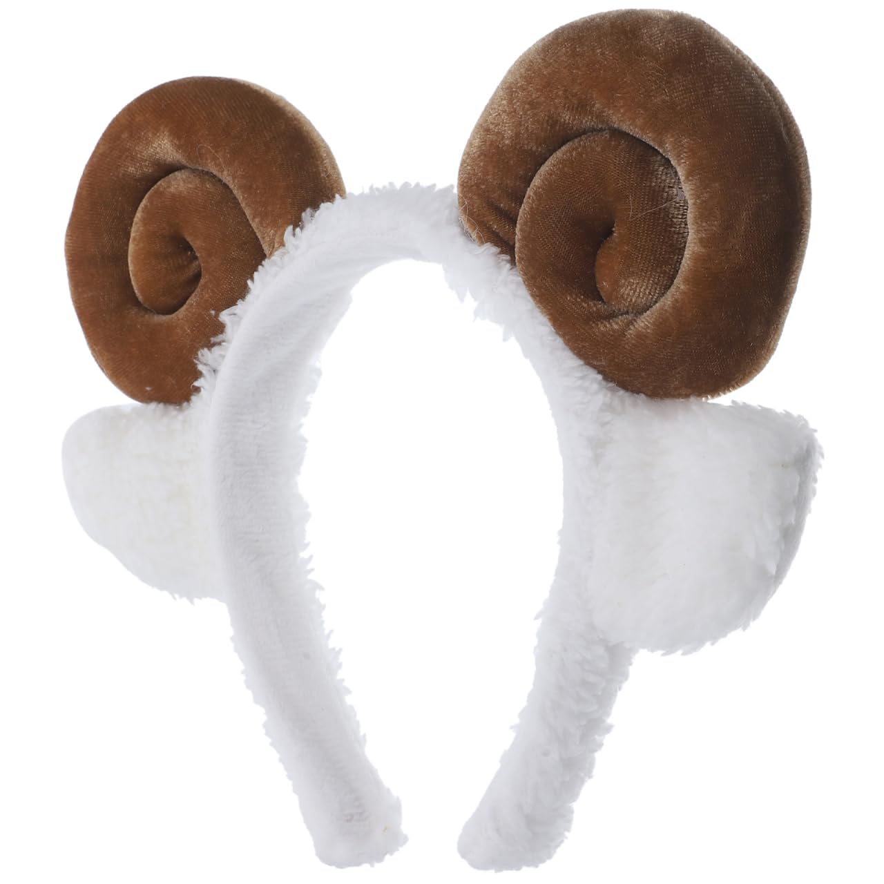 balacoo Goat Ears Cute Headband - Fluffy Hairband Animal Head Wear for Women Girl Makeup Washing Face, Goat Horns Headband for Party Celebrations Supplies, 7 packs