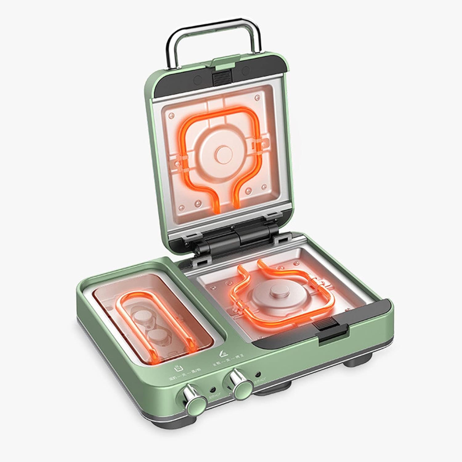 Multifunctional Breakfast Machine, Household Multifunctional Sandwich Light Meal Machine, Waffle Machine (D)