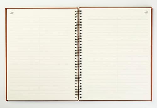 Miniatura 5 de Selarde - Cuaderno multiusos de tapa dura de piel térmica, 64 hojas128 páginas con línea divisora de página media, 8.5 x 11 pulgadas, papel de 3.17